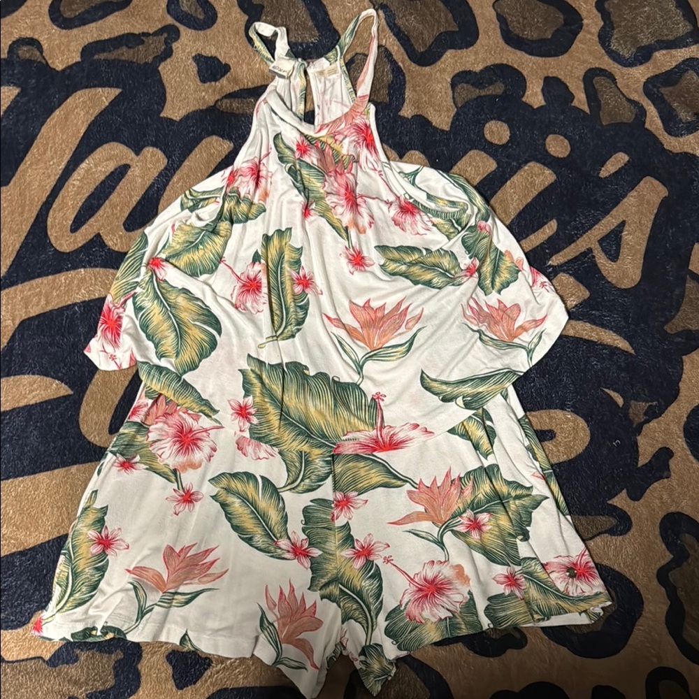 Roxy Tropical Halter Romper